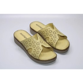 Resim Casso Deri Ortopedik Hafif Taban Çiçek Desen Kadın Günlük Ev-Iş-Sokak Terliği 