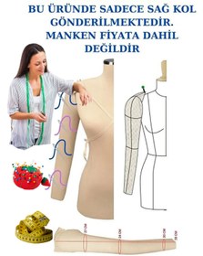 Resim Manken İstanbul Sünger Komple Iğne Batabilen Seyyar Sağ Taraf 36/38/40 Beden Uyumlu Prova Mankeni Kolu 