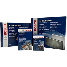 Resim Vw Caravelle 2.0 Tdı 140hp Bosch Filtre Bakım Seti 2010-2015 Hava+yağ+yakıt+standart Polen 