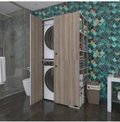 Resim Kenzlife Çamaşır-Kurutma Makinesi Dolabı Kapaklı Fedyenka Crd 180*090*60 Banyo Arkalıksız Çok Renkli 