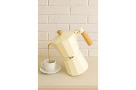 Resim Feyza Design Bambu Garen Moka Pot 9 Fincan, Şık ve Kullanışlı Kahve Demleme Seçeneği 
