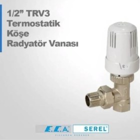 Resim E.C.A Eca Termostatik Vana Köşe Radyatör 