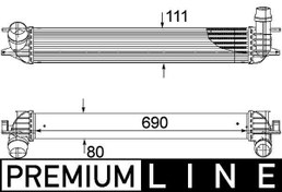 Resim MAHLE CI155000P | Turbo Radyatörü (Intercooler) 08-Laguna.III-Latitude 1.5 DCI-2.0Dci 