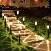 Resim 6/10 Adet Güneş Enerjili LED Işıklar, Plastik Yer İçi Solar Aydınlatma, Yollar, Bahçeler, Avlular, Çimler, Kaldırımlar, Noel, Cadılar Bayramı, Partiler ve Barbeküler İçin Uygun, En İyi Seçim 
