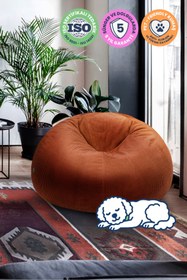 Resim Mobidu Soft Plum Armut Koltuk – Fitilli Kadife - 5 Yıl Garanti - Kiremit 