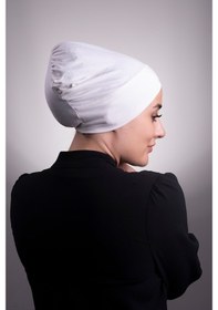 Resim Halven Krem Pratik Hazır Geçmeli Iç Bone Viskon Kumaş Çapraz Tek Bantlı Krem 
