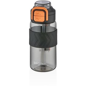 Resim Shotay ST-7234 600ml Siyah Pipetli Tritan Matara 