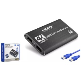 Resim Hadron HDX1358 USB 3.0 to HDMI Video Capture Kartı 4K Ultra HD Canlı Yayın ve Kayıt Cihazı - Siyah - 1 ADET 