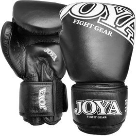 Resim Joya Thai Siyah Kick Boks Eldiveni | Gerçek Deri - 16 OZ 