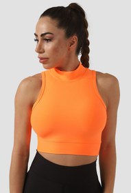 Resim Superstacy Dik Yaka Neon Turuncu Spor Bra 