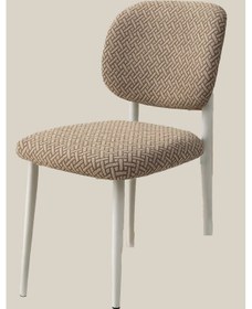 Resim Bohem Sandalye Kılıfı Yeni Model Sandalye Örtüsü Jakarlı Tuğla Desen 1 Adet Vizon 