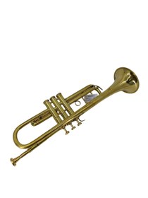 Resim Pirinç Eskitme Çantalı Trompet Dekoratif Obje 