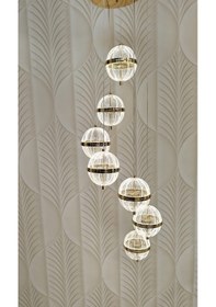 Resim Modern Led Sarkıt Avize 6 Lı Sarı 