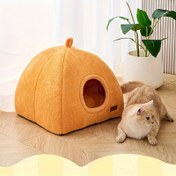 Resim Kediler & Köpekler için Rahat Çilek Şeklinde Evcil Hayvan Yatağı - Klasik Tarz, Montaj Gerektirmeyen Polyester Lif Yuva, Yurt, Evcil Hayvan Malzemeleri 