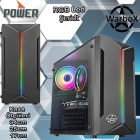 Resim WarboX Pitbull 19" Monitör Xeon X5650 24gb Ram 256gb SSD 250gb HDD R7 240-4gb E.kartı Gaming Takım Bilgisayar 