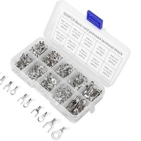 Resim Yifomall 320 Parça Yüksek Kaliteli Bakır Halka Ve Çatal Terminal Seti, Otomotiv Ve Endüstriyel Bağlantılar İçin İdeal 