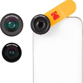 Resim Kodak Akıllı Telefonlar Için 3’lü Lens Seti ( Ultra Geniş Açı + Makro + Balıkgözü ) 