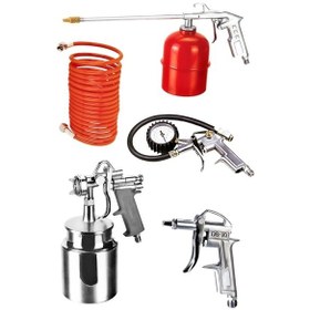 Resim Do47fl-50 2 Hp 50 Litre Yağlı Sesli Hava Kompresörü 8 Bar Ve Havalı Alet Seti 