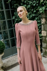Resim ELIRA ELBİSE - PUDRA PEMBE / 44 
