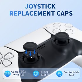 Resim PS4/PS5 Oyun Kumandası Joystick için Yedek Tamir Kapağı, Sökmeden Kolay Kurulum 