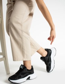 Resim Getcho Nagen Siyah Kadın Spor Ayakkabı Fileli Beyaz Taban Günlük Yürüyüş Için Rahat Nefes Alabilir Sneaker 