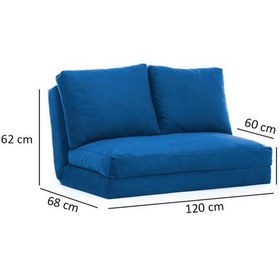 Resim Pafu Taida İkili Katlanır Yataklı Uzanma Koltuğu Mavi 