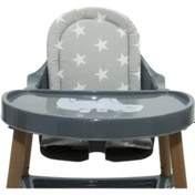 Resim Premium Rahat Taşınabilir %100 Pamuk Füme Lüx Mama Sandalyesi Minderi 