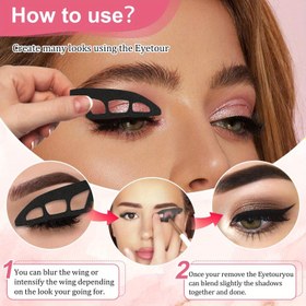 Resim Göz Farı, Eyetour Your Glam Bestie, Göz Makyaj Yardımcısı, Göz Kalemi Şablonu Kadınlar İçin, Hızlı Makyaj Şablonları 4'lü/3'lü/2'li/1'li Set 