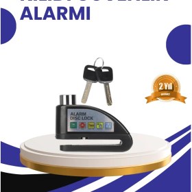 Resim Pileli Store Taşınabilir Alarm Disk Kilidi Motosiklet Scooter Bisiklet Güvenlik 