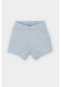 Resim DeFacto Erkek Bebek Pijama Takımı Baskılı Kısa Kollu Penye Üst Beli Lastikli Şort E1184A525HSBE343 Mavi 