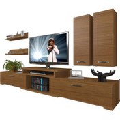 Resim Flex 5D MDF Tv Ünitesi Tv Sehpası Naturel Ceviz 