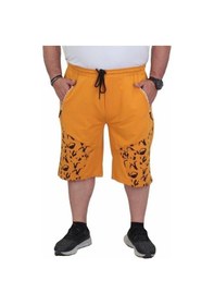 Resim Starbattal Büyük Beden Erkek Penye Şort Camouflage Pieces 24628 Hardal-Hardal 