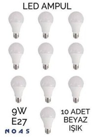 Resim Noas 9w - Beyaz- E27 - 10lu - Tasarruflu Led Ampul 9w 