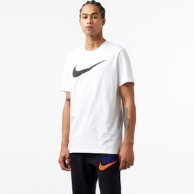 Resim Nike Sportswear Icon Swoosh Erkek Beyaz T-Shirt 