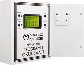 Resim Magicvoice Mv-Cc2000 Usb Duvar Tipi Programlı 20 Adet Mp3 Formatı Zil / İstiklal Marşlı Akıllı Dijit 