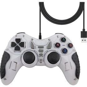 Resim Microcase USB Kablolu Çift Titreşimli Pc Konsol Oyun Kolu Gamepad Joystick -AL4630 YK6005 