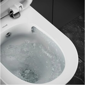 Resim Creavit Nora Vortex Beyaz Asma Klozet NO323, Creavit Nora Duck Duroplast Yavaş Kapak 