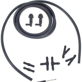 Resim 2 Adet Ön Cam Yıkayıcı Silecek Jet Su Püskürtme Memesi + Hortum Bağlantı Seti 94556605 Chevrolet Cruze 2009-2014 İçin 