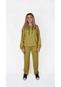 Resim Unısex Beli Lastikli Eşofman Alt - Yeşil 