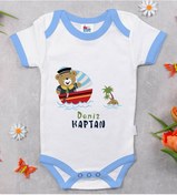 Resim Bitmeyenkartus Bk Kids Kişiye Özel Mavi Bebek Body Zıbın - Model 115 Çok Renkli 
