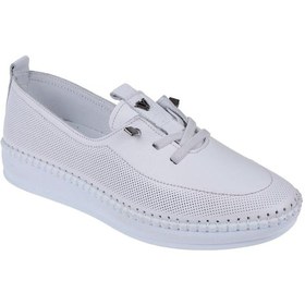 Resim Voyager Hakiki Deri Comfort Kadın Ayakkabı Voy-083 Beyaz Beyaz 