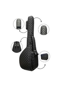 Resim Saz Kılıfı Suni Deri Kalın Kılıf Kapitoneli Uzun Sap Bağlama Kılıfı 