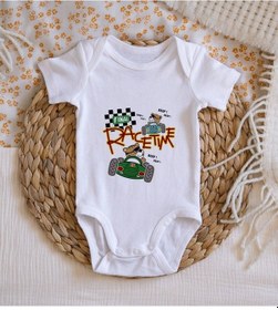 Resim Bitmeyenkartus Bk Kids Race Time Tasarımlı Bebek Body Zıbın - Model 1 Çok Renkli 
