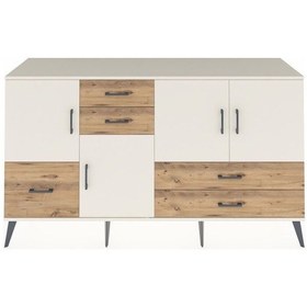Resim Hyperion Konsol 4 Raflı 5 Çekmeceli 4 Kapaklı 176x44x99 Aytaşı-aytaşı/çam Aytası - Aytası 