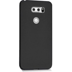 Resim Microcase LG V30 Premium Matte Soft Silikon Kılıf + Tempered Cam 