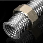 Resim Pazly Yerden Isıtma Borusu Su Giriş-çıkış Konektörü 30cm, 304 Paslanmaz Çelik, Uzunluğu 30cm 30 Cm 