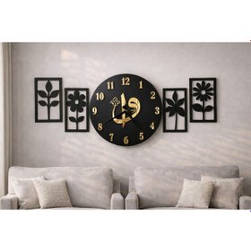 Resim Duvar Saati 40 Cm Şık Modern Ve Tasarım No 111 Çok Renkli 