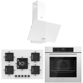 Resim Ferre Flowart Florenz Essential Beyaz 3'lü Ankastre Set ( QBL63CB-SS036-D087 ) 