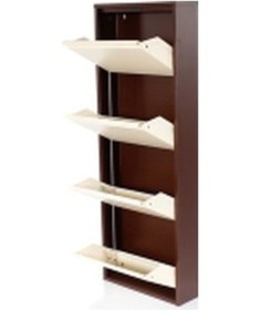 Resim Metal 4'Lü Ayakkabılık Kahve/Krem (52696 