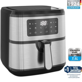 Resim Blaupunkt D9750 Taste Master Çelik Hazneli Dokunmatik 7,5 Litre Air Fryer Fritöz 1800w Inox BLAF07-8 